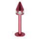 Piercing micro-labret 73 - Plaqué-titane néon rouge pointe cristaux