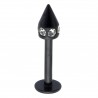 Piercing micro-labret 73 - Plaqué-titane néon noir pointe cristaux