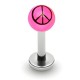 Piercing micro-labret UV 51 - Boule peace and love rose