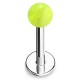 Piercing micro-labret acry 19 - Boule marbrée vert-pomme