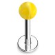 Piercing micro-labret acry 19 - Boule marbrée jaune