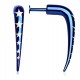 Piercing labret 134 - Talon bleu pointe courbe avec étoiles