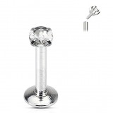Piercing micro-labret 57 - Cristal rond transparent