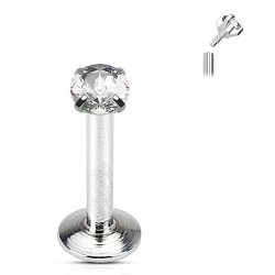 Piercing micro-labret 57 - Cristal rond transparent