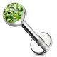Piercing micro-labret 63 - Boule férido époxy vert-pomme