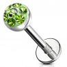 Piercing micro-labret 63 - Boule férido époxy vert-pomme