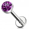 Piercing micro-labret 63 - Boule férido époxy lilas