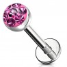 Piercing micro-labret 63 - Boule férido époxy rose