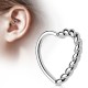 Piercing hélix 149 - Cœur gris style corde