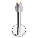 Piercing micro-labret 74 - Pointe cristal aurora