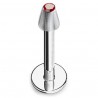 Piercing micro-labret 74 - Pointe cristal rouge