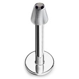 Piercing micro-labret 74 - Pointe cristal noir