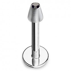 Piercing micro-labret 74 - Pointe cristal noir