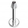 Piercing micro-labret 74 - Pointe cristal noir