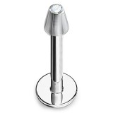 Piercing micro-labret 74 - Pointe cristal transparent