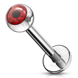Piercing micro-labret 126 - Œil psychédélique rouge