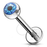 Piercing micro-labret 126 - Œil psychédélique bleu