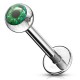 Piercing micro-labret 126 - Œil psychédélique vert