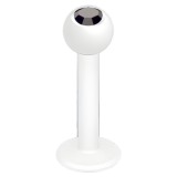 Piercing micro-labret 62 - Plaqué-titane blanc cristal noir