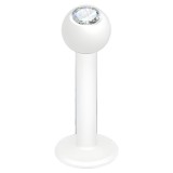 Piercing micro-labret 62 - Plaqué-titane blanc cristal transparent