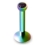 Piercing micro-labret 89 - Plaqué-titane rainbow cristal lilas
