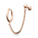 Chaine pour oreille 35 - Gold-ip rose anneau et barbell