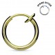 Faux Piercing oreille 68 - Anneau simple plaqué-or jaune