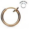 Faux Piercing oreille 68 - Anneau simple plaqué-or rose