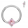 Piercing micro-bcr 142 - Cristal rond rose