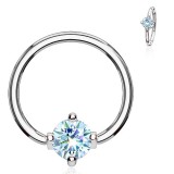 Piercing micro-bcr 142 - Cristal rond bleu-clair