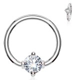 Piercing micro-bcr 142 - Cristal rond transparent