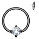 Piercing micro-bcr 141 - Anodisé titane noir cristal rond