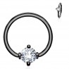 Piercing micro-bcr 141 - Anodisé titane noir cristal rond