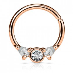 Piercing micro-bcr 55 - Rose deux pétales et cercle