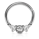 Piercing micro-bcr 55 - Gris deux pétales et cercle