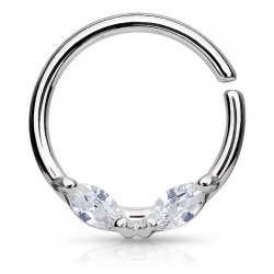 Piercing micro-bcr 54 - Gris deux pétales