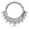 Piercing micro-bcr 187 - Gris tour de strass transparents