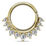 Piercing micro-bcr 187 - Jaune tour de strass transparents