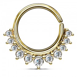 Piercing micro-bcr 187 - Jaune tour de strass transparents