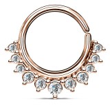 Piercing micro-bcr 187 - Rose tour de strass transparents