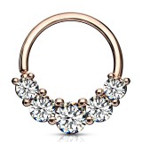 Piercing micro-bcr 202 - Rose cinq zircones