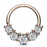 Piercing micro bcr motif cinq zircones roses (202)
