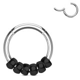 Piercing micro-bcr 144 - Noir avec six billes