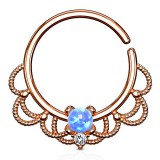 Piercing micro-bcr 154 - Rose vintage opale bleue