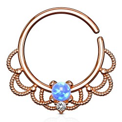 Piercing micro-bcr 154 - Rose vintage opale bleue