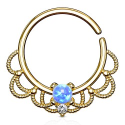 Piercing micro-bcr 155 - Jaune vintage opale bleue