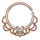 Piercing micro bcr avec strass transparent central rose (157)