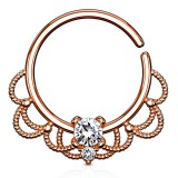 Piercing micro-bcr 157 - Rose vintage strass transparent