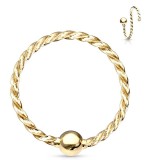 Piercing micro-bcr 53 - Jaune vrillé