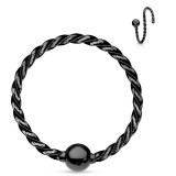 Piercing micro-bcr 53 - Noir vrillé